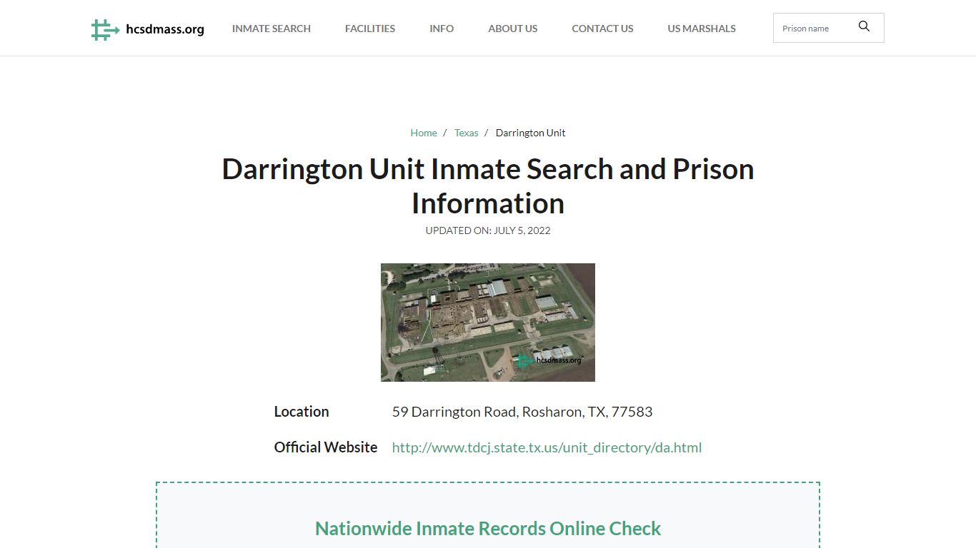 Darrington Unit Inmate Search, Visitation, Phone no ...