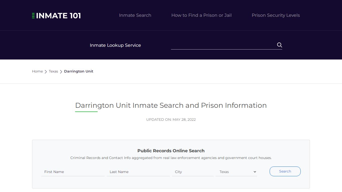 Darrington Unit Inmate Search, Visitation, Phone no ...